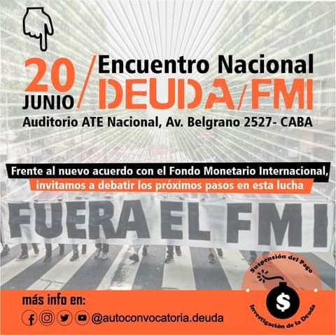Autoconvocatoria por la suspensión del pago e investigación de la deuda