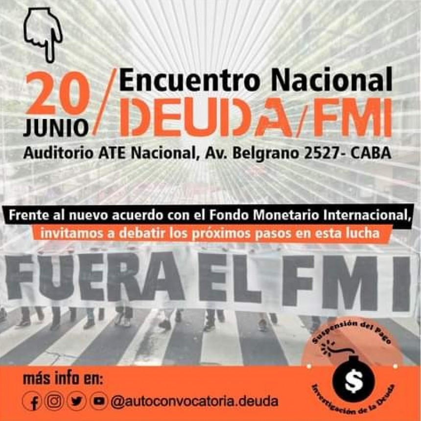 Autoconvocatoria por la suspensión del pago e investigación de la deuda