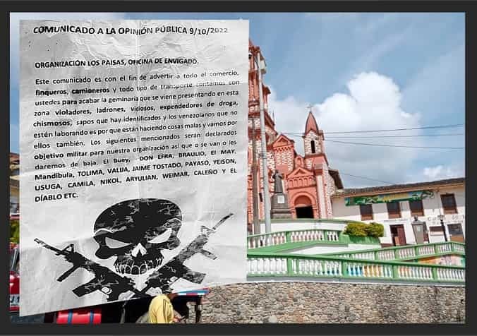 ¡Alerta! Panfleto anuncia “limpieza social” en Granada, Oriente Antioqueño